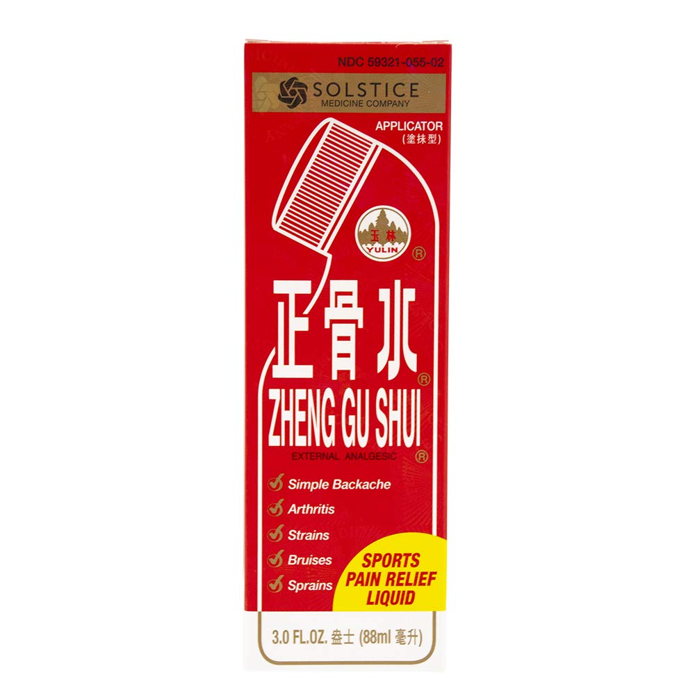 Solstice Zheng Gu Shui roll-on application on skin provides targeted relief
