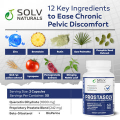 Pumpkin seed extract in PROSTASOLV supporting pelvic health.