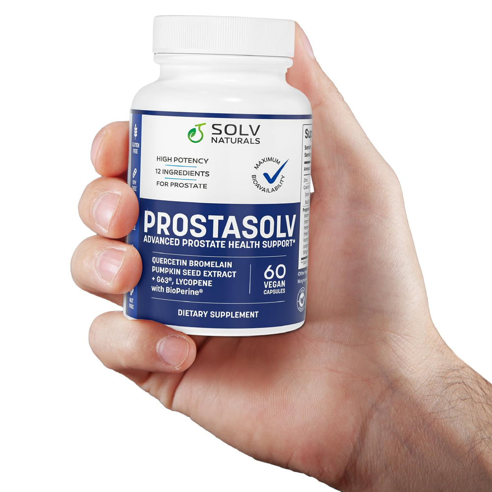Quercetin and bromelain ingredients in PROSTASOLV blend.