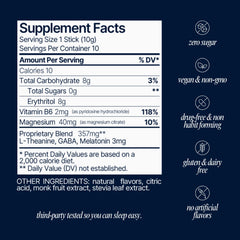 Scoop of Som Sleep powder dissolving in water for easier sleep onset.