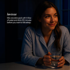 Som Sleep vegan zero sugar label on the product packaging