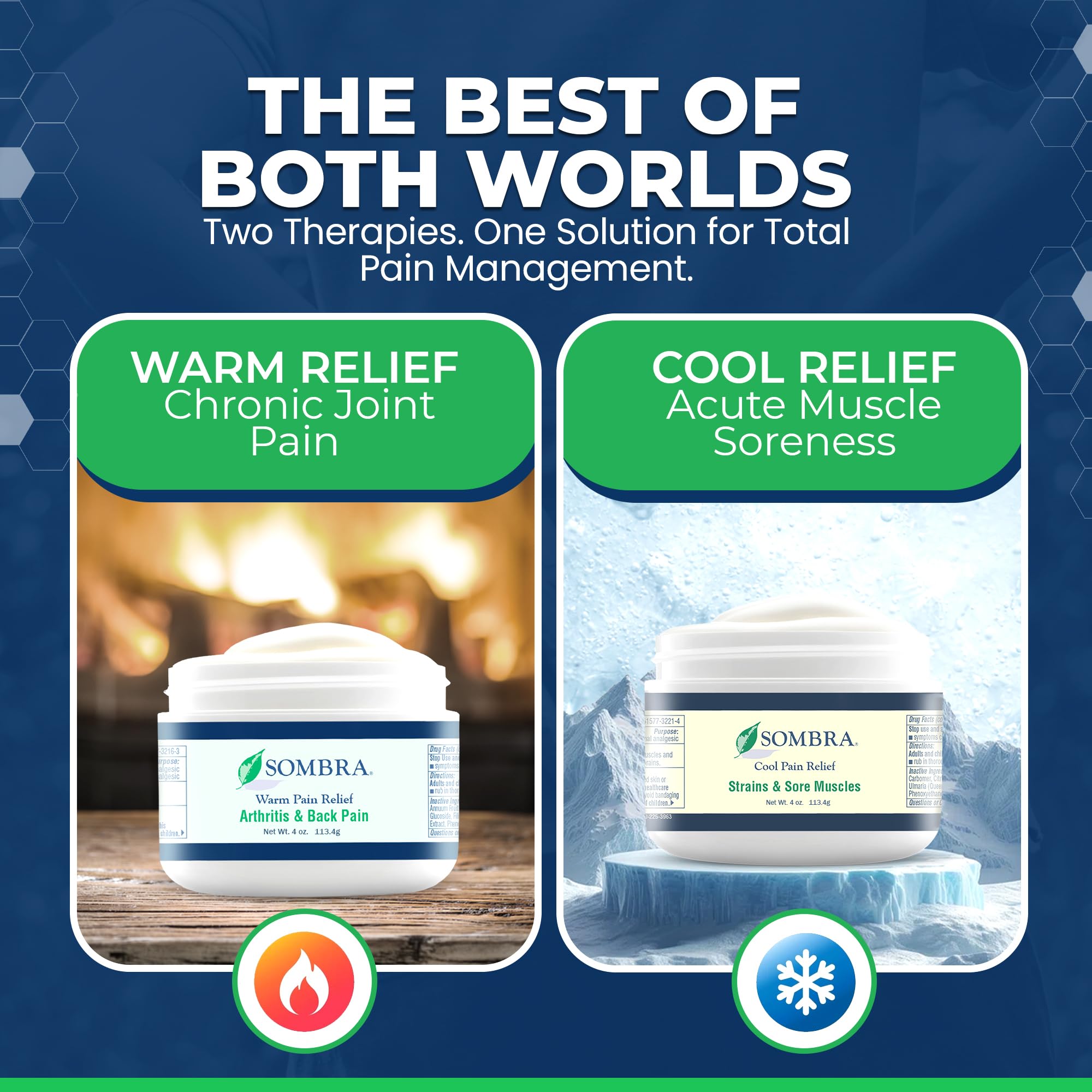 Sombra Cool Therapy Gel jar offers long-lasting cooling relief after workouts.