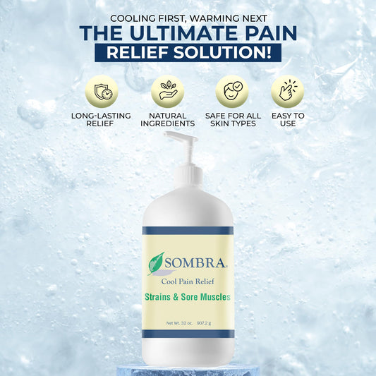 Sombra Original cooling gel application demonstrating smooth glide for easy use
