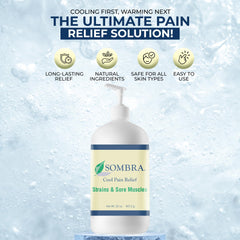 Sombra Original cooling gel application demonstrating smooth glide for easy use