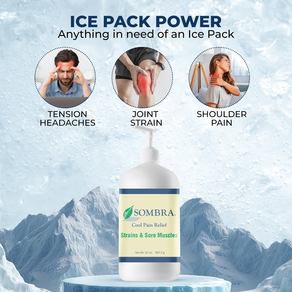 Sombra Original gel with menthol provides quick cooling action on skin