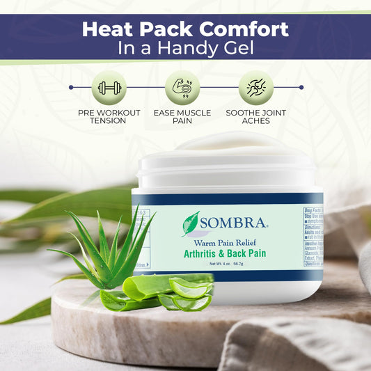 Sombra cooling then warming application demonstrates fast comfort for sore muscles.