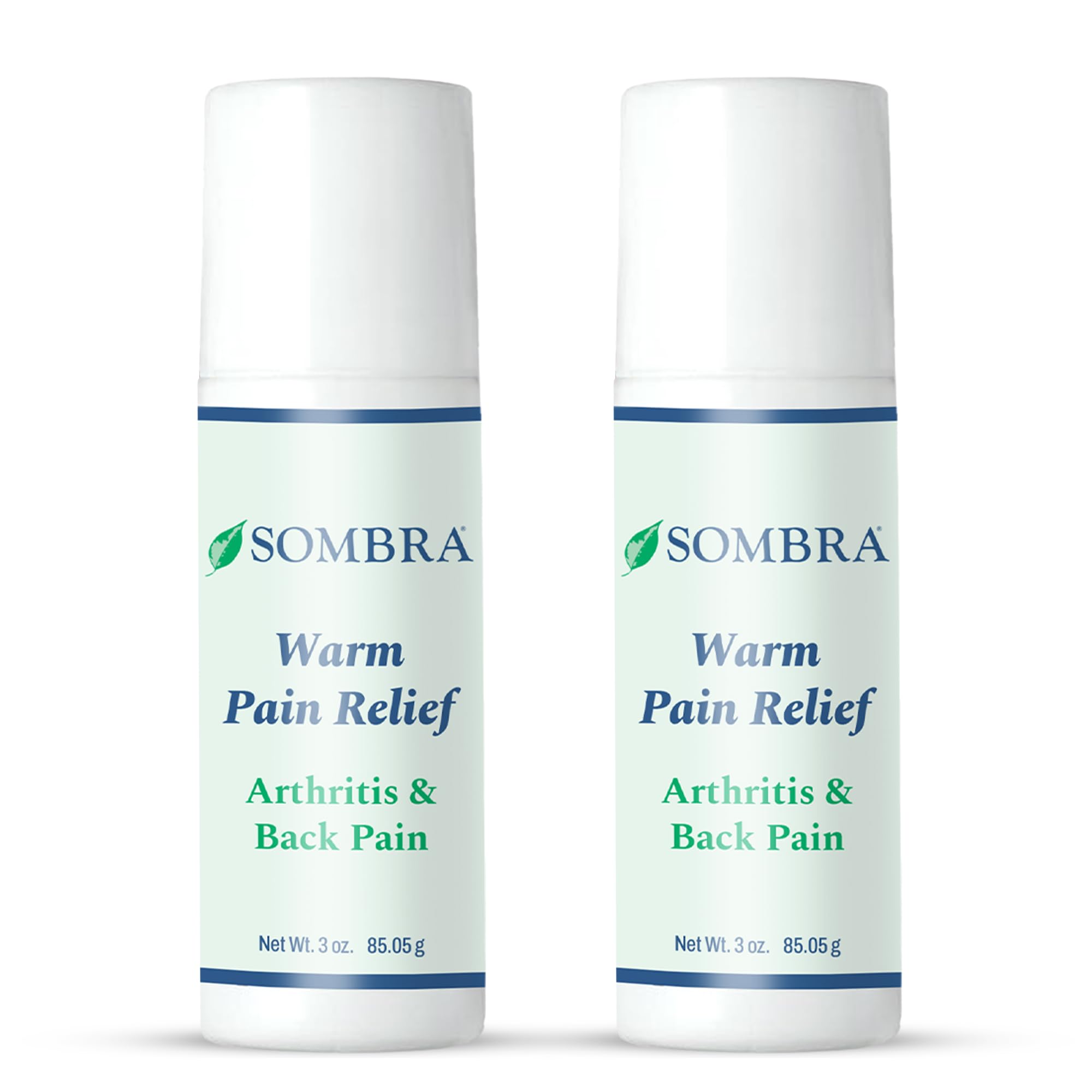 Sombra Warm Pain Relief Gel jar close-up with orange scent