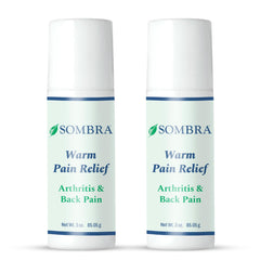 Sombra Warm Pain Relief Gel jar close-up with orange scent