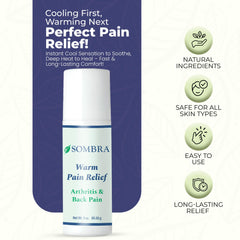 Sombra gel shown pre-workout use on leg