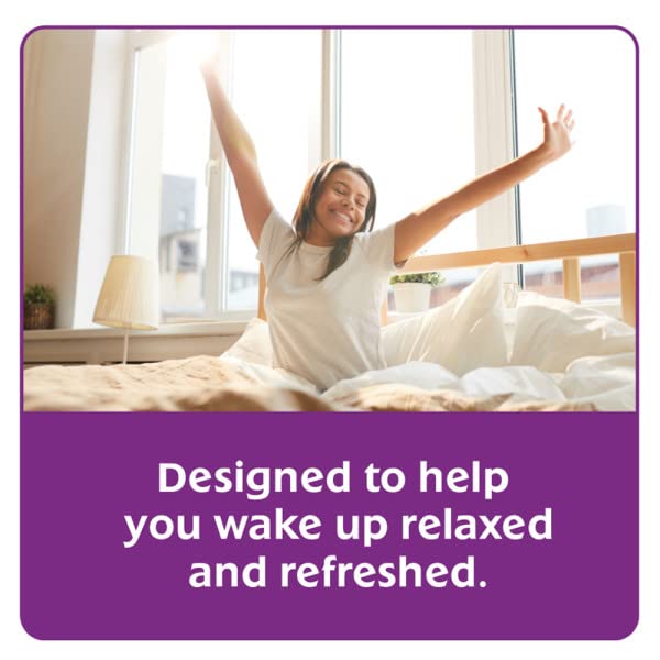 Sominex nighttime sleep scene conveys calm and rest.