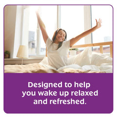 Sominex nighttime sleep scene conveys calm and rest.