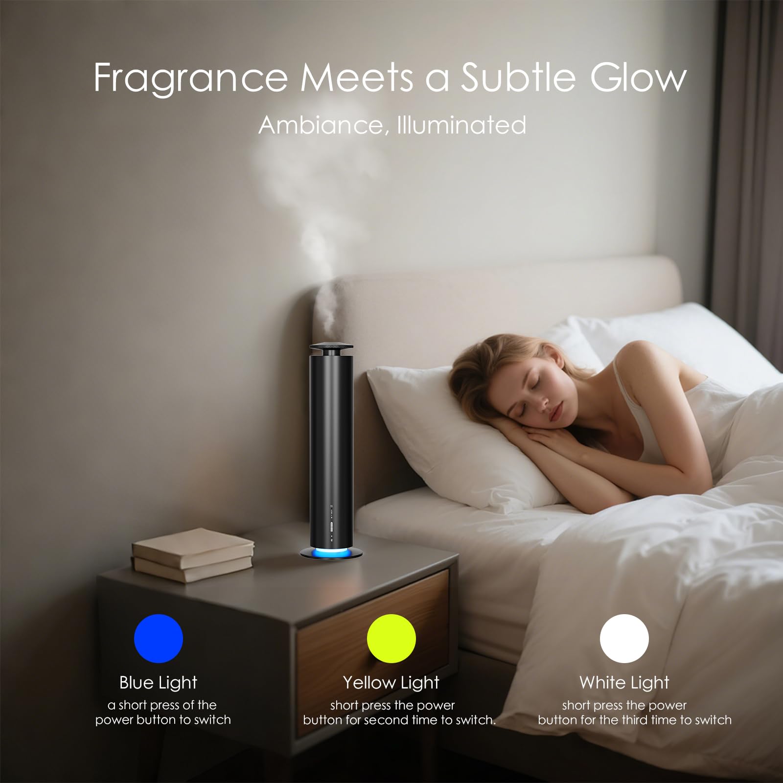Somniare Waterless Diffuser app control shows easy remote setup for personalized aroma