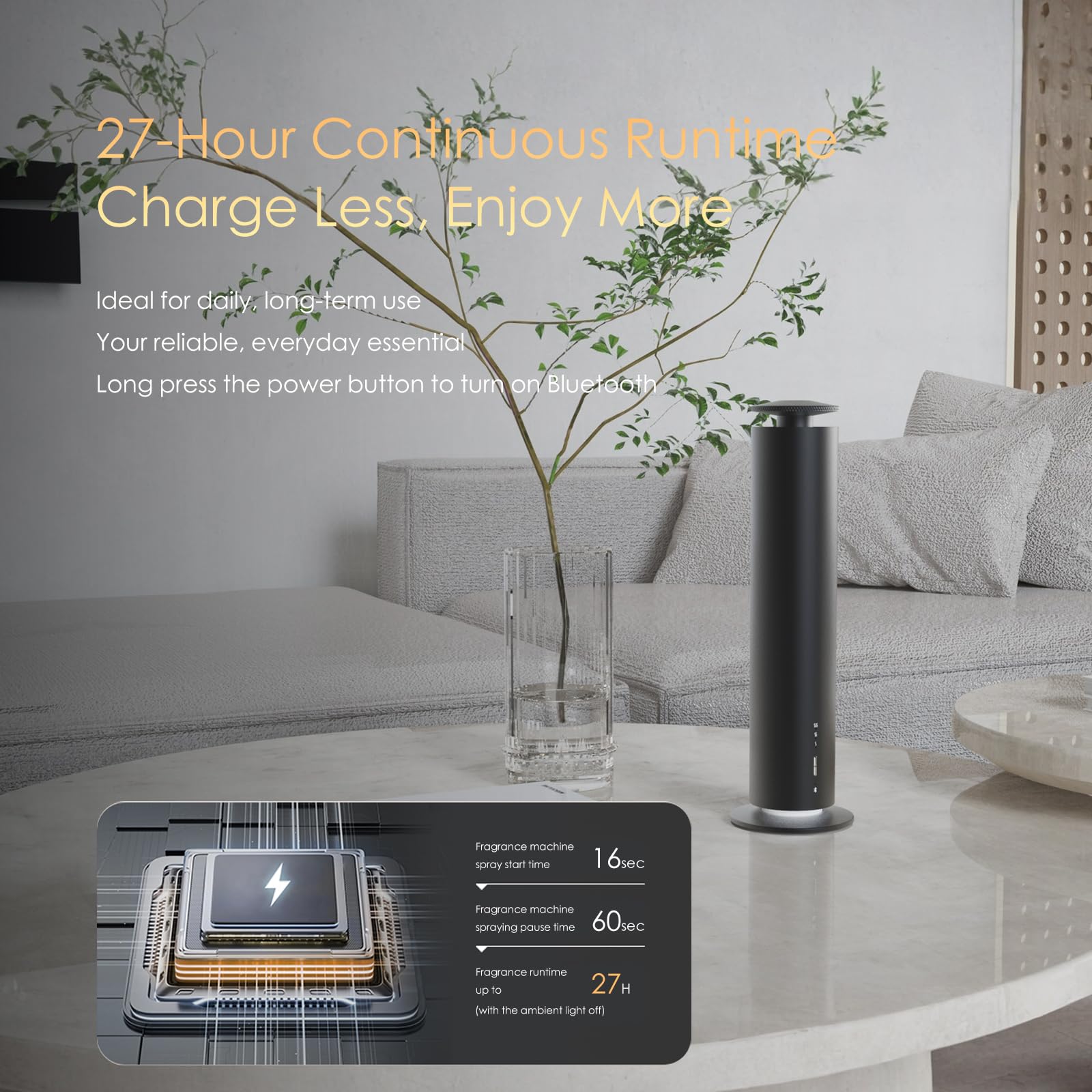 Somniare Waterless Diffuser energy-efficient design runs long on a single charge