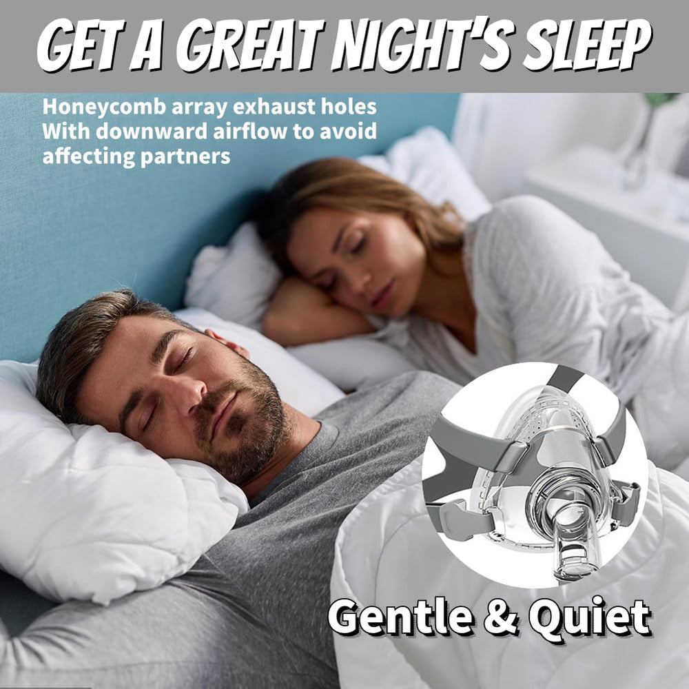 Sonalux leak-free silicone cushion promotes easy breathing throughout the night.