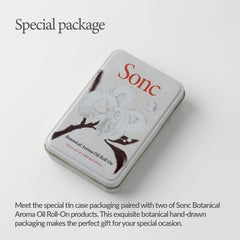 Sonc crystal-tip roller delivering a smooth touch for mindful application.