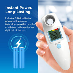 QR guide icon on Sonmol Peak Flow Meter for personalized targets.