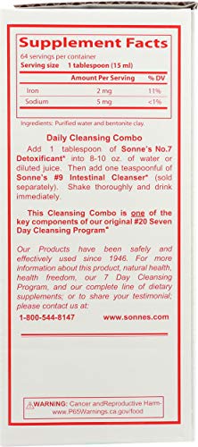 Sonne's No 7 detoxification product scene with glass and water