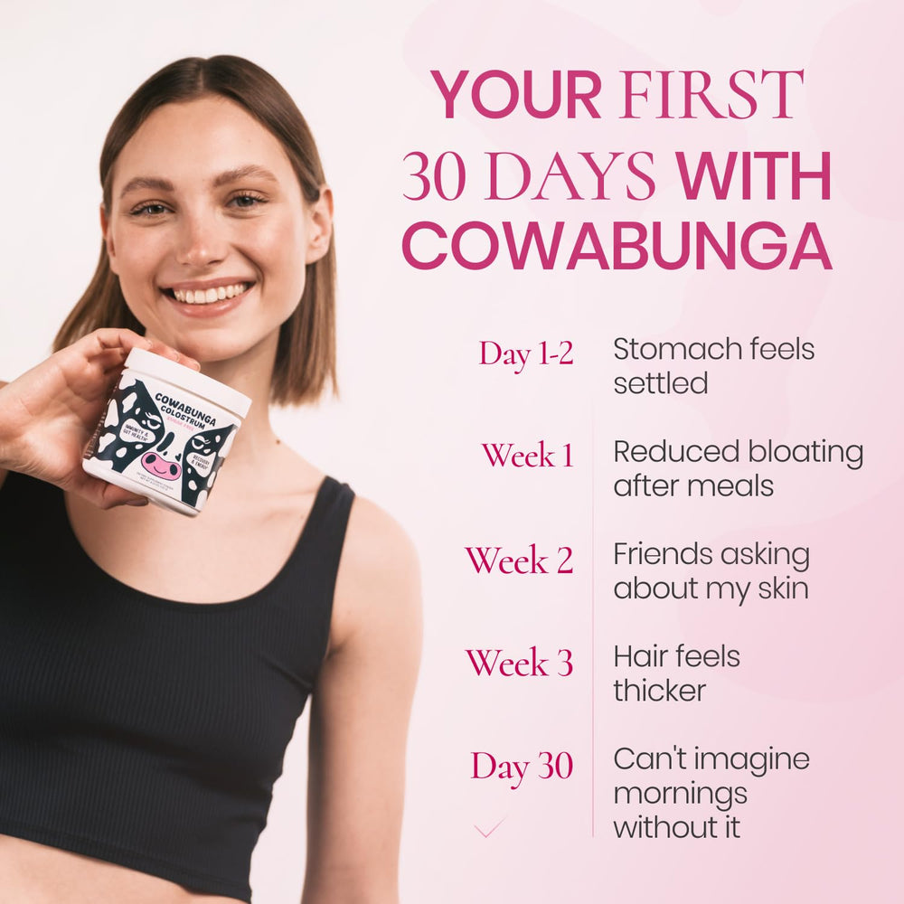 SonoHealth Cowabunga Colostrum scoop 3g highlights accurate dosing for consistent daily use