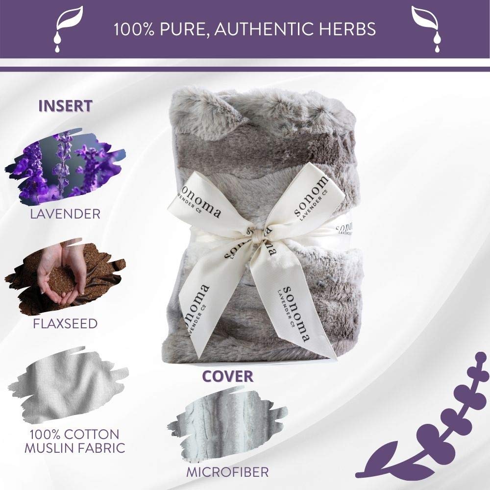 Lavender-filled insert for Sonoma Lavender heat wrap adds fragrance and moist heat