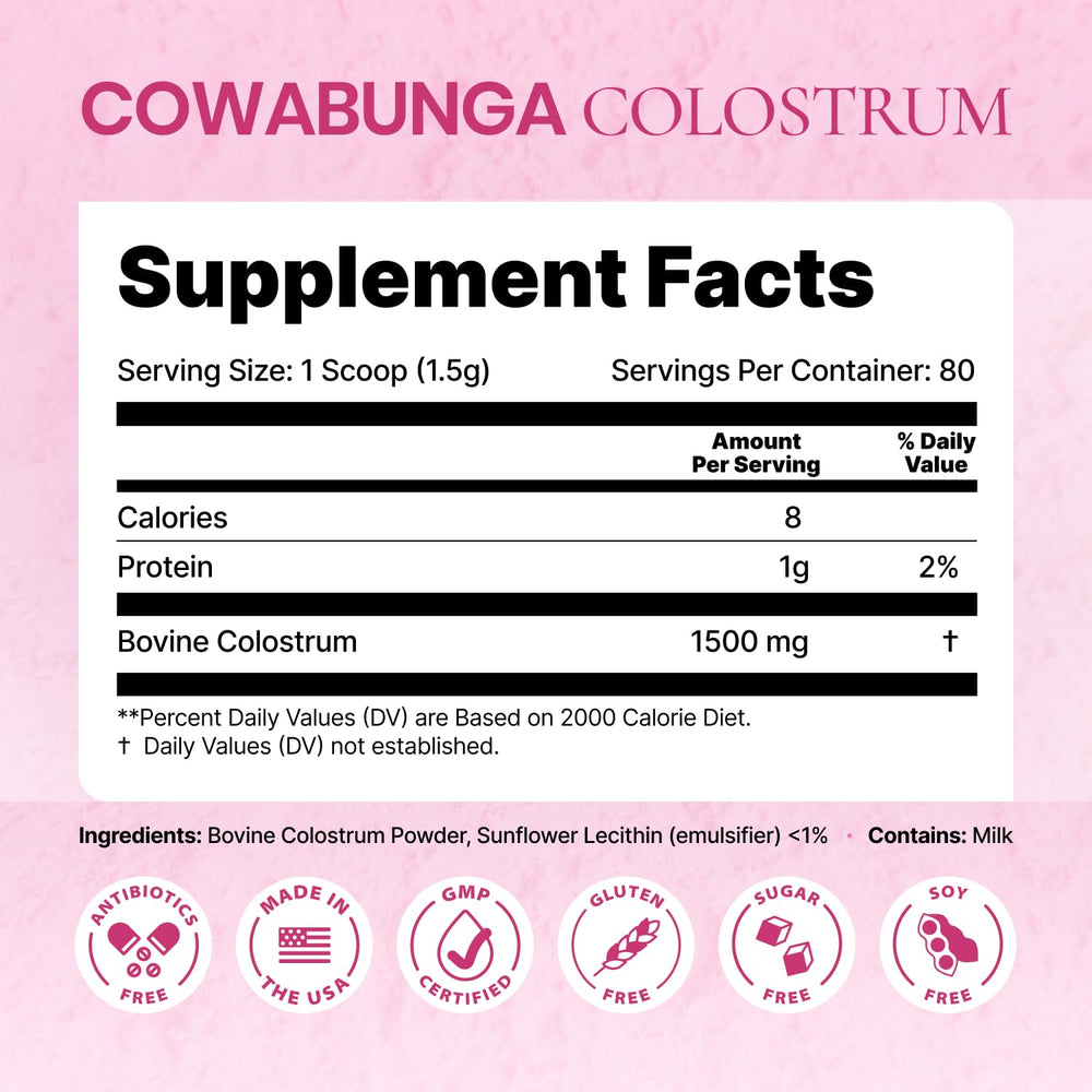 SonoHealth Cowabunga Colostrum kosher halal certification badge
