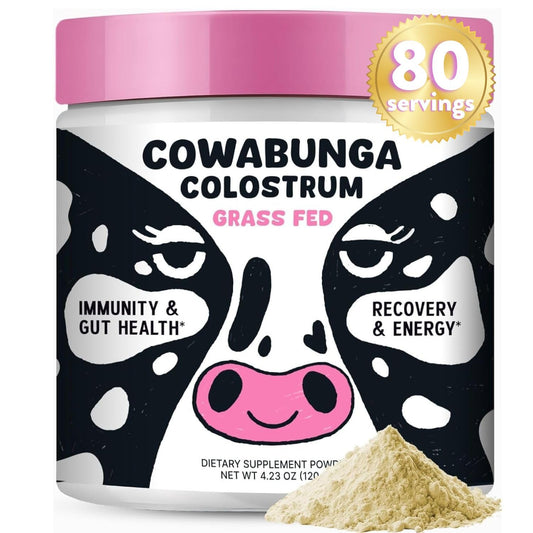 SonoHealth Cowabunga Colostrum tub front for daily wellness