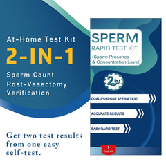 SOOMIO Sperm Check illustrated instructions guiding easy step-by-step use