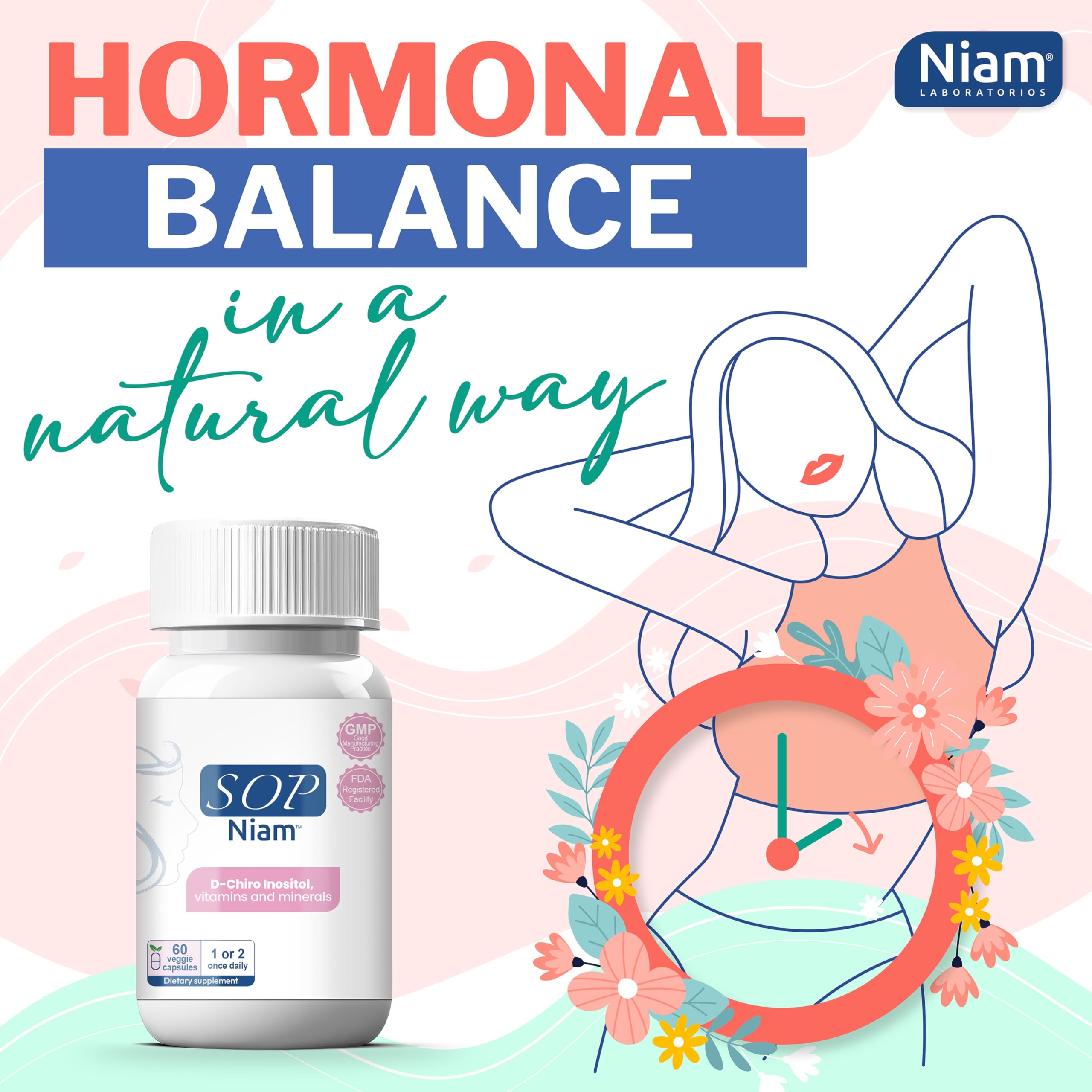 SOP NIAM ingredients label showing folic acid and B vitamins