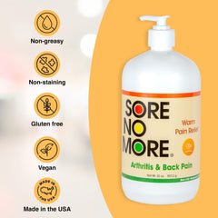 Sore No More Warm Arthritis Pain Relief Cream feet relief for standing comfort
