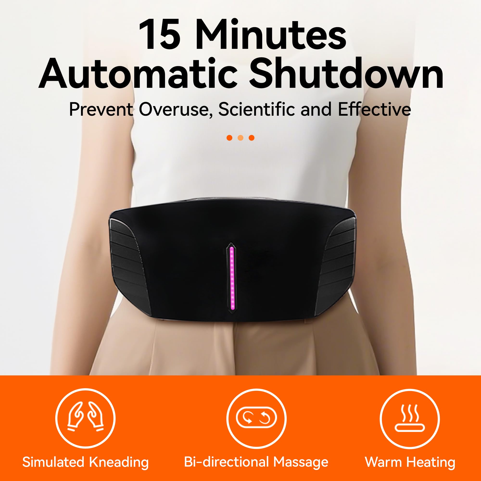 SORELAX 15-minute timer helps control session length.