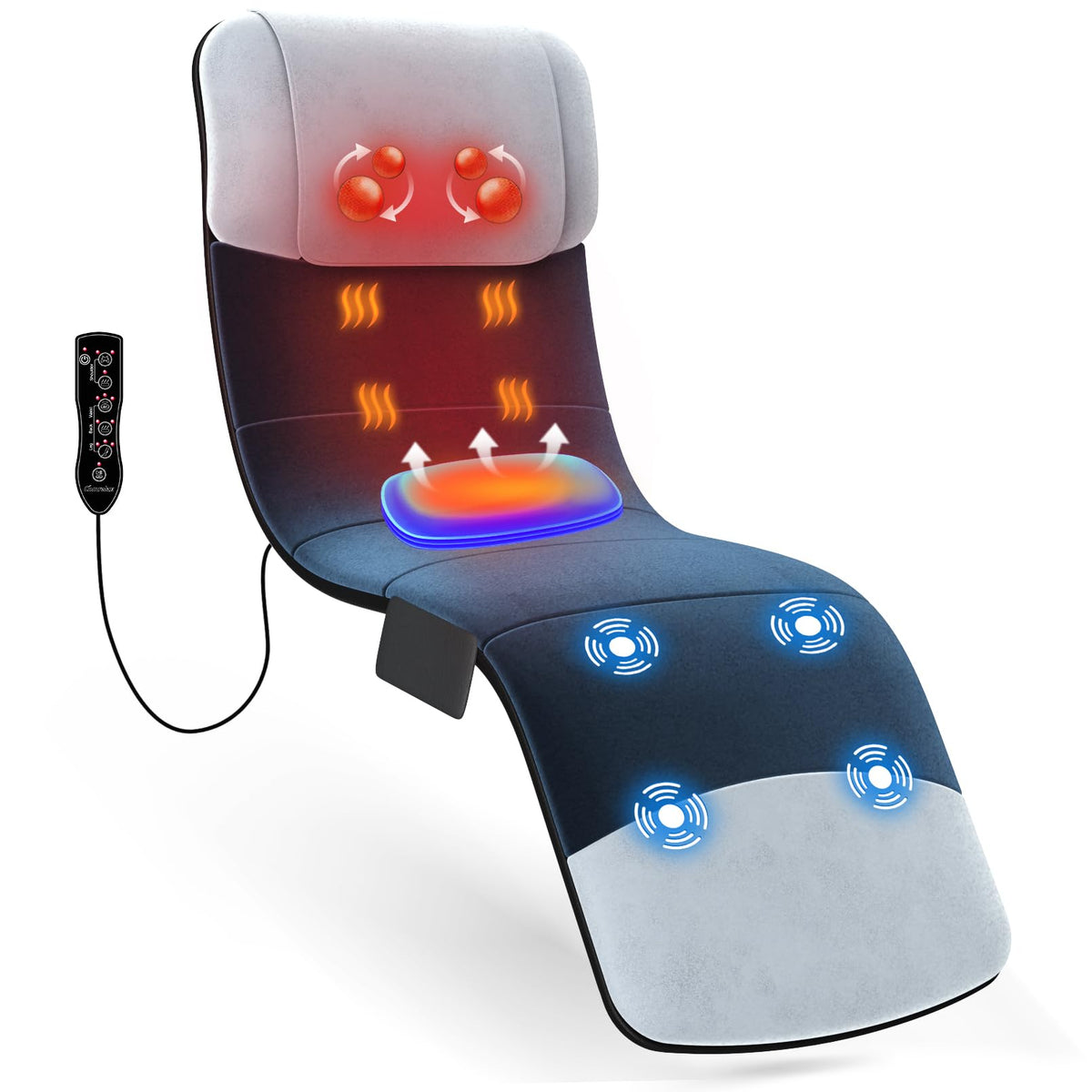 Sotion Full Body Massage Mat neck shiatsu close-up with heat relieving shoulders