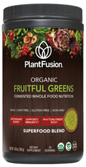 SOTRU Fruitful Greens bottle pour showing quick, mess-free daily greens boost