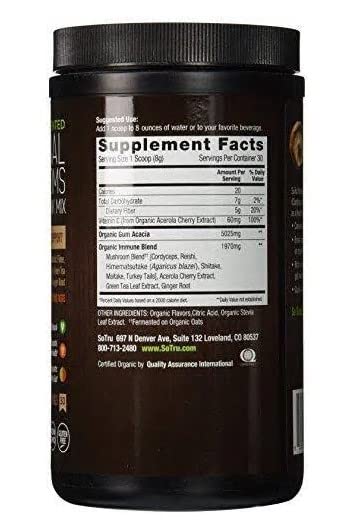 SOTRU Mushroom Powder Drink Mix glass ready-to-drink citrus beverage for daily wellness.