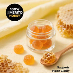 SOULRAZY Jimerito Honey Lutein Gummies label detail highlighting vitamins A C E