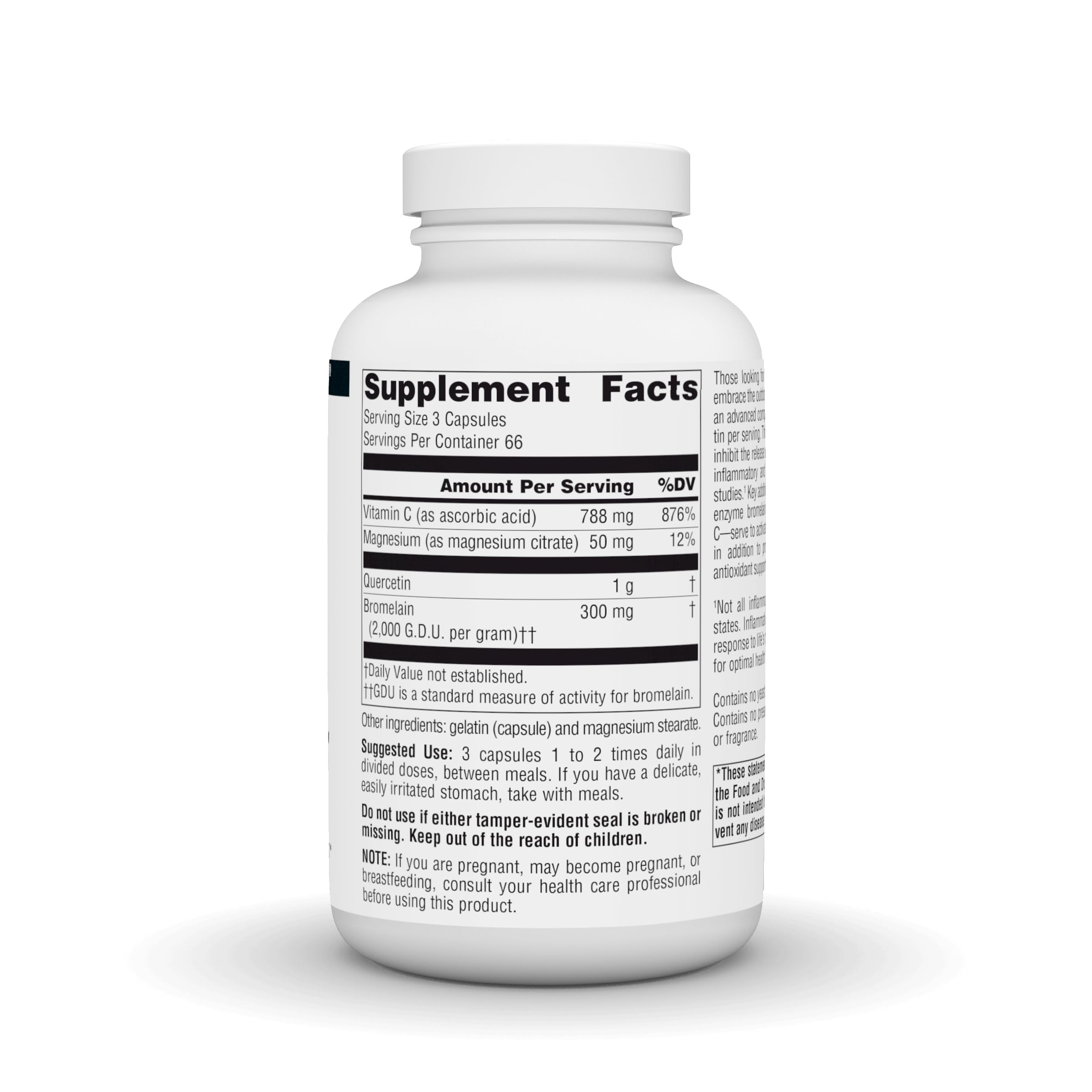 Source Naturals Activated Quercetin label highlighting quercetin and bioflavonoids blend.
