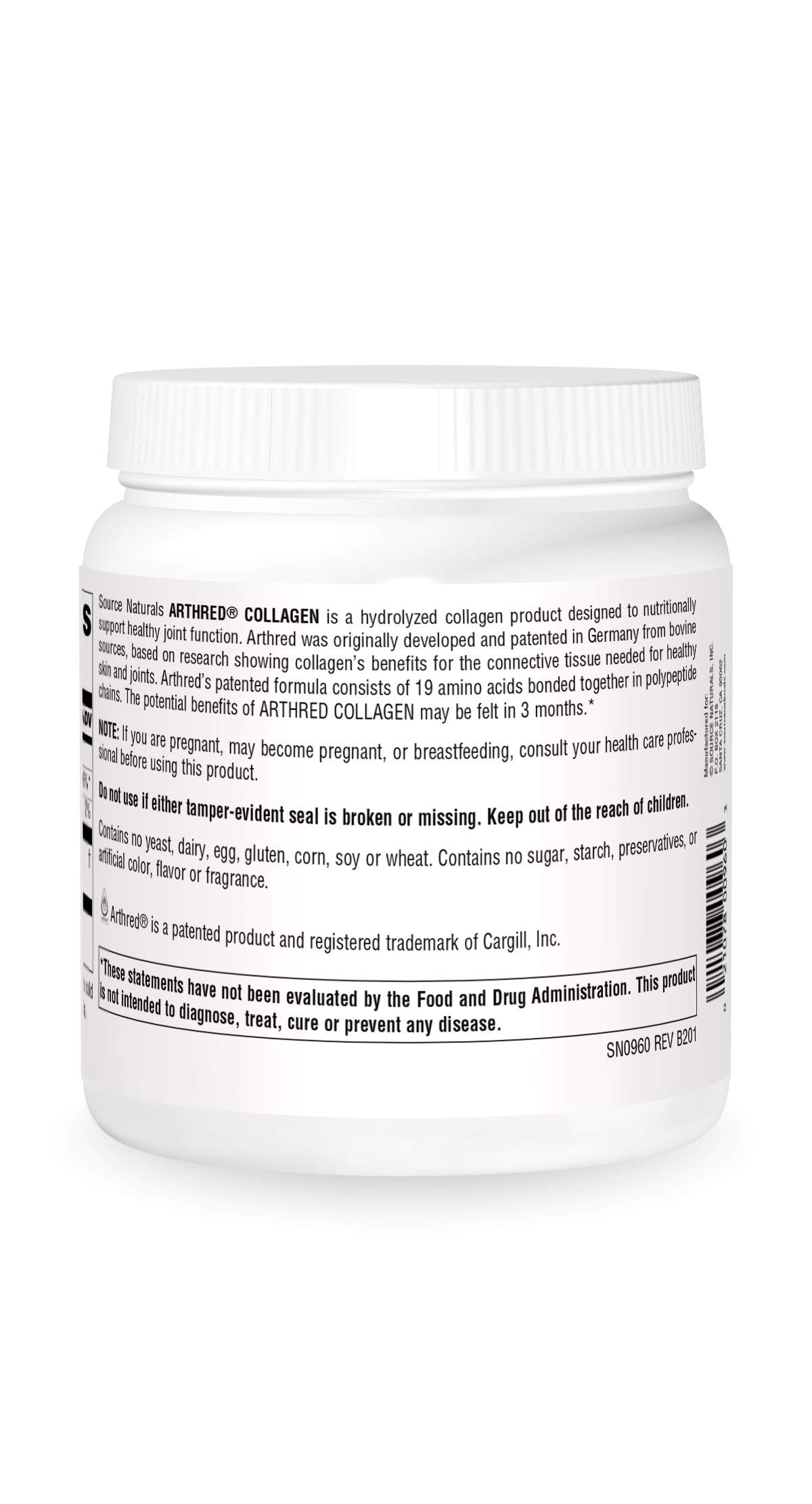 Source Naturals Arthred collagen powder mixes in coffee; seamless daily use for potential joint support.