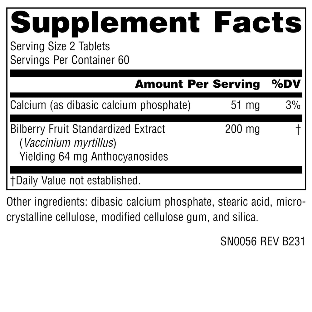 Source Naturals Bilberry Extract bottle showcased for convenient daily use.