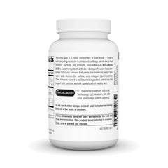 Label on Source Naturals bottle shows BioCell Collagen II and related ingredients for absorption.