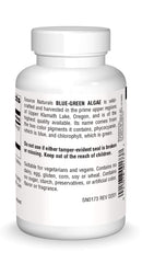 Close-up of Source Naturals Blue Green Algae tablets supporting daily wellness.