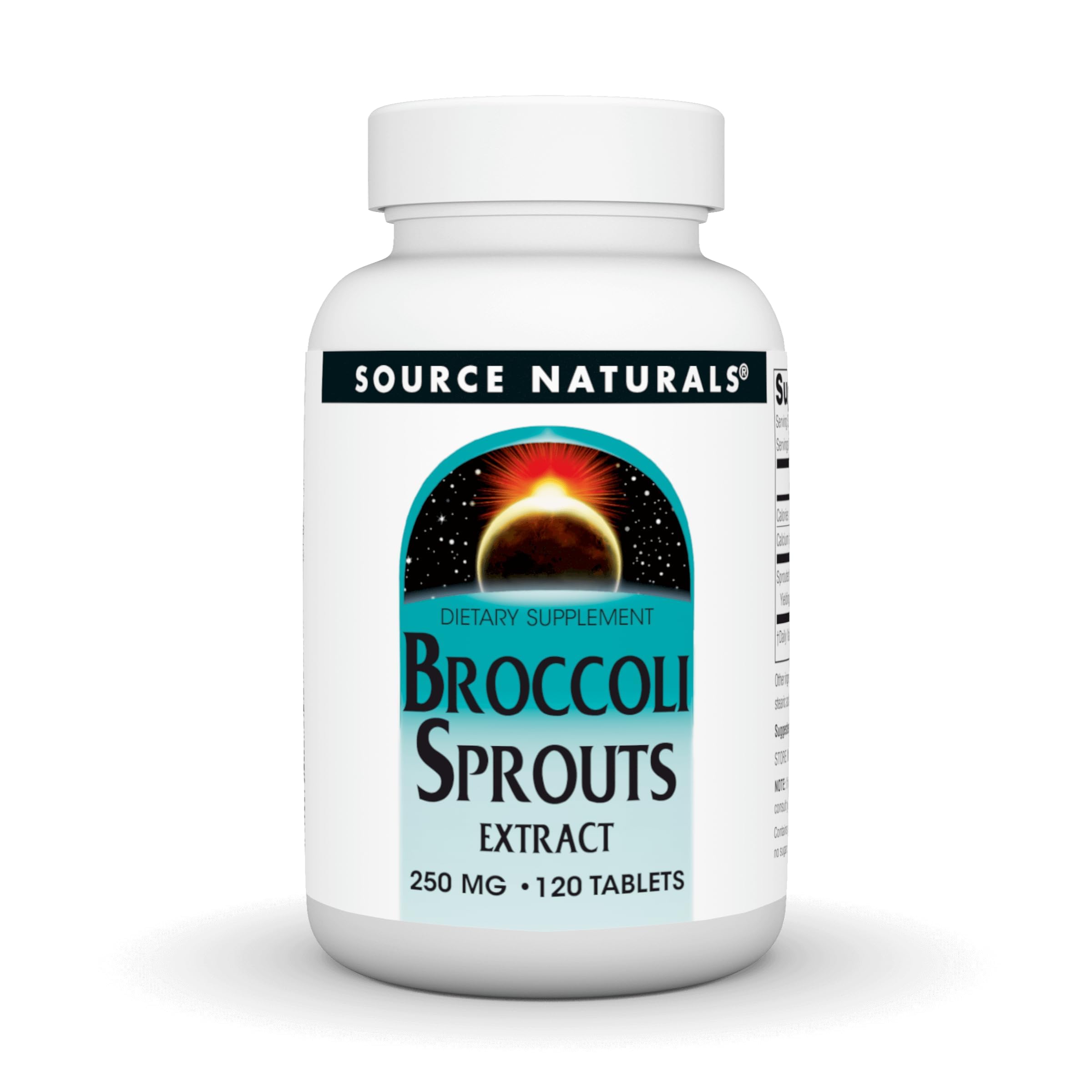 Source Naturals broccoli sprouts extract bottle for daily high-sulforaphane support.