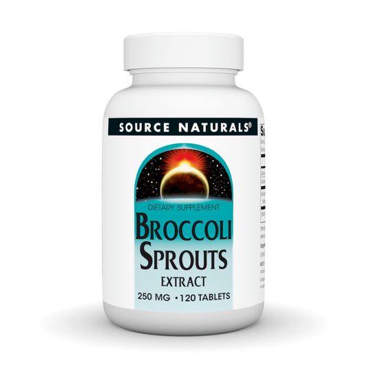 Source Naturals broccoli sprouts extract bottle for daily high-sulforaphane support.