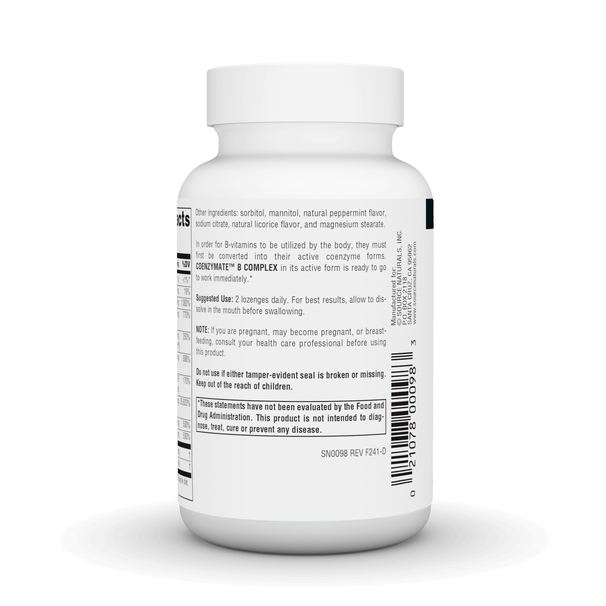 Source Naturals Coenzymate B Complex 120-count packaging shown for daily use.