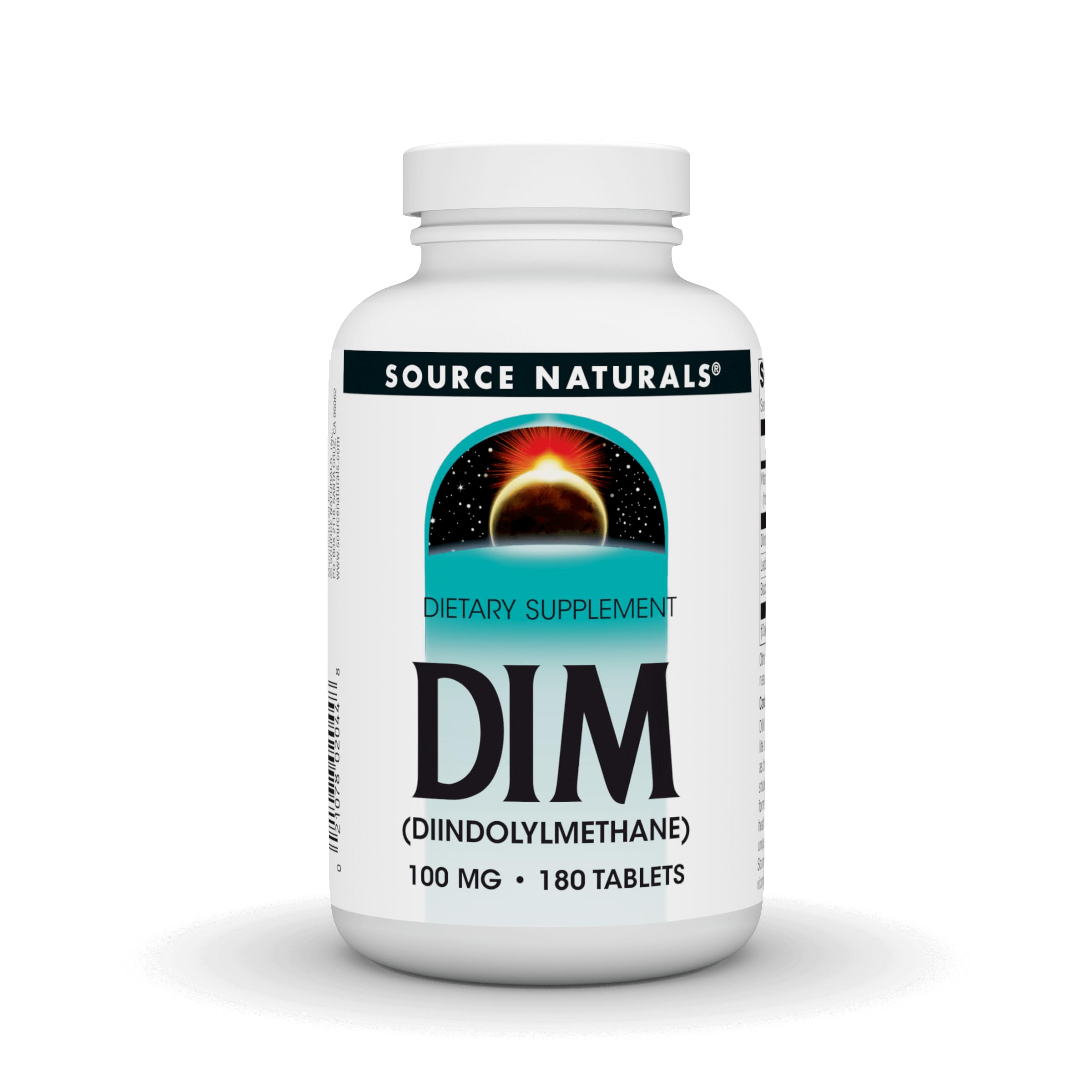 Source Naturals DIM 100mg bottle front view with clear labeling