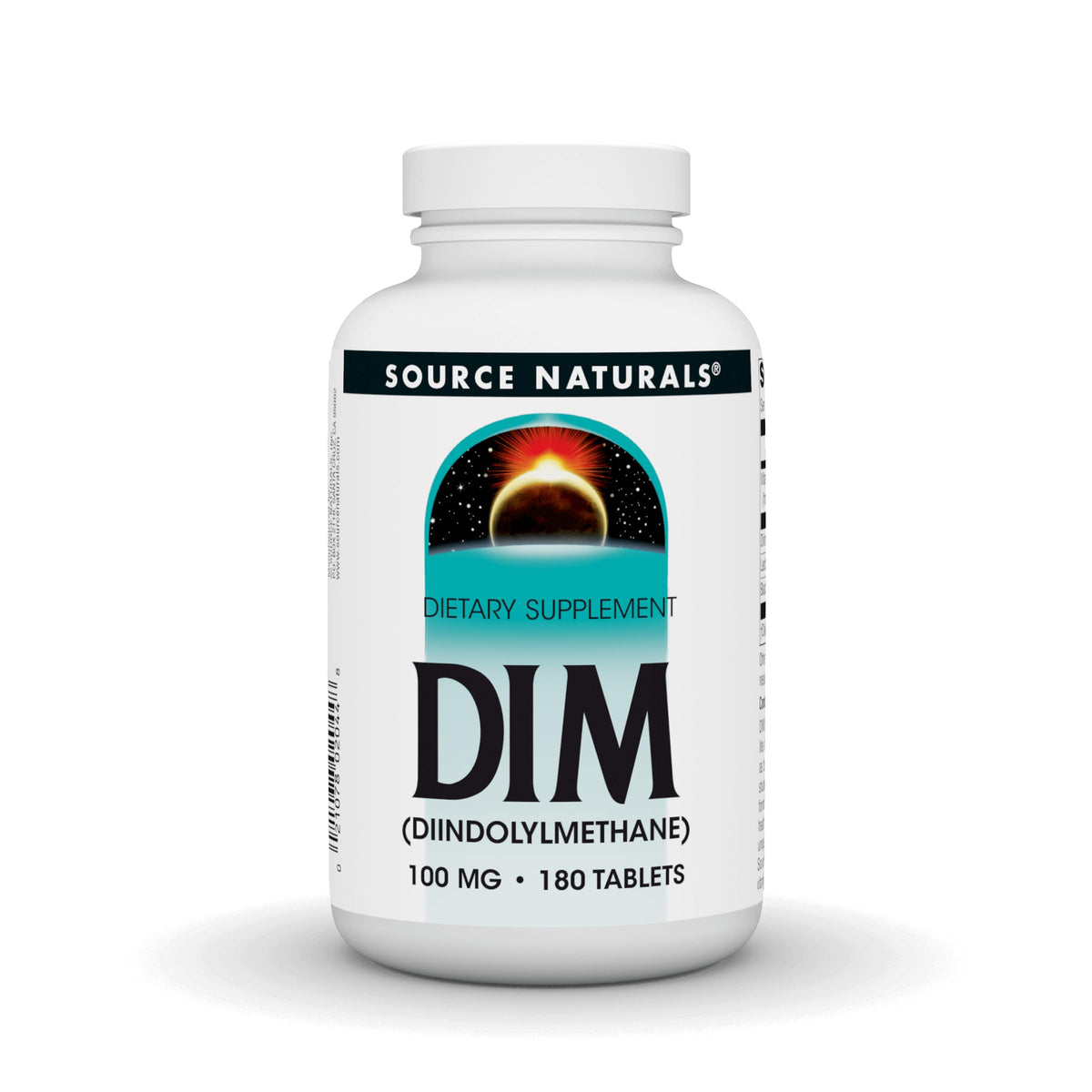 Source Naturals DIM 100mg bottle front view with clear labeling