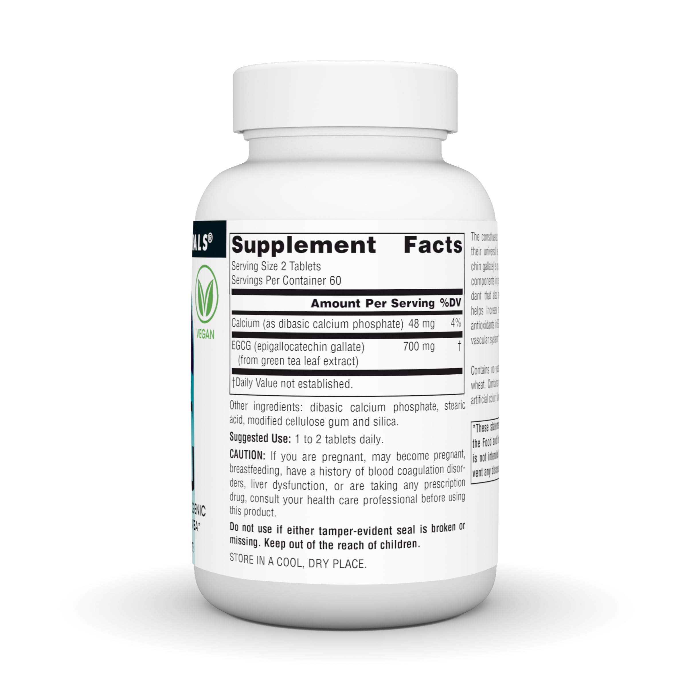 Source Naturals EGCG bottle label front highlights 350 mg.