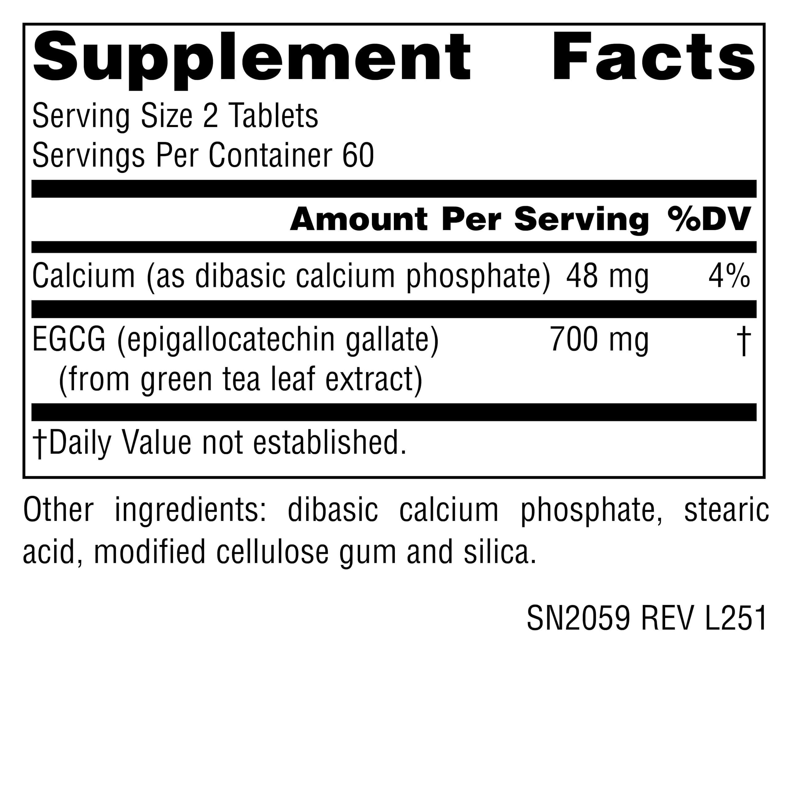 Source Naturals EGCG tablets close-up shows compact, convenient antioxidant support.