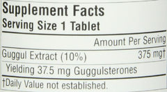 Source Naturals Guggulsterones packaging features vegetarian-friendly icon.
