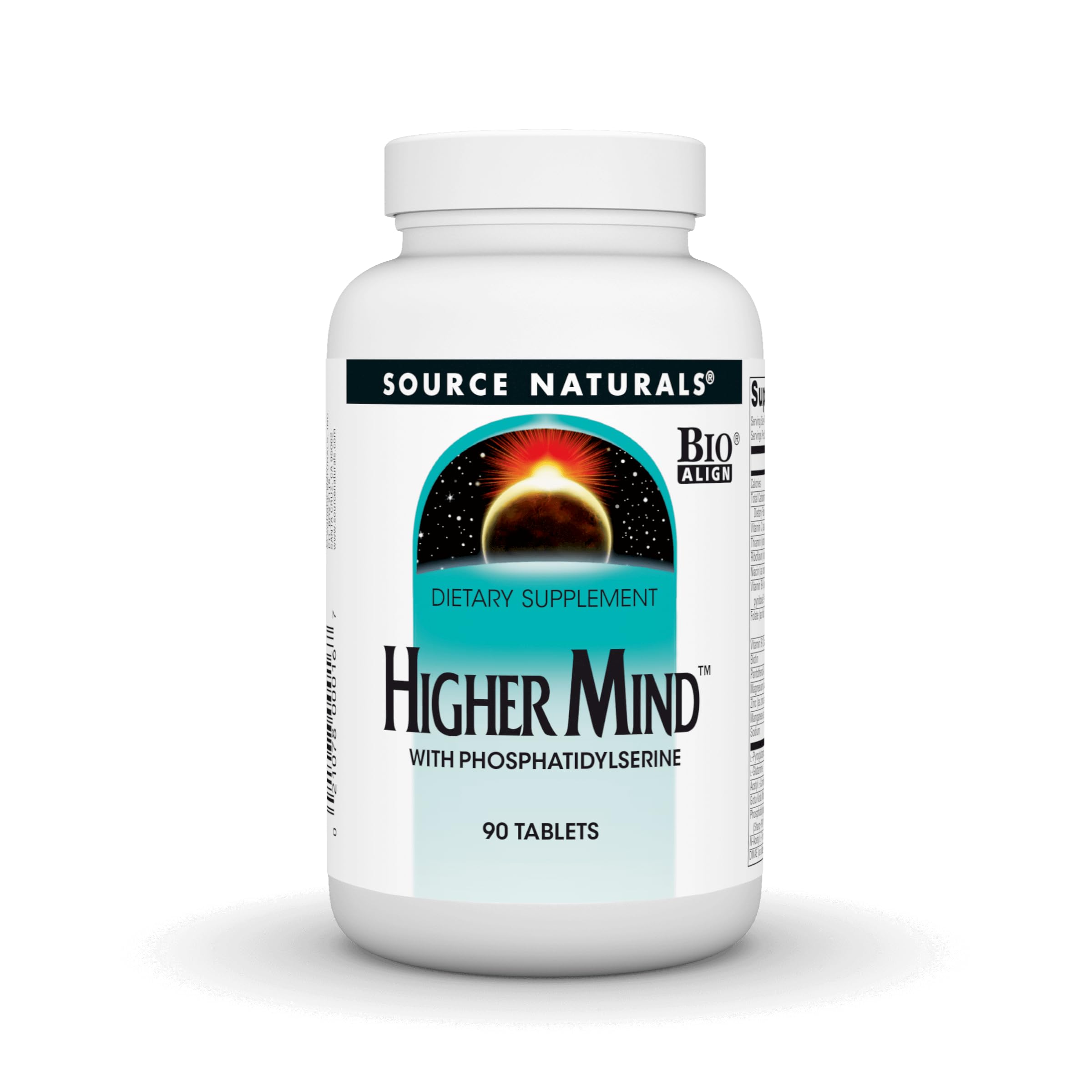 Source Naturals Higher Mind bottle highlighting phosphatidylserine for cognitive support