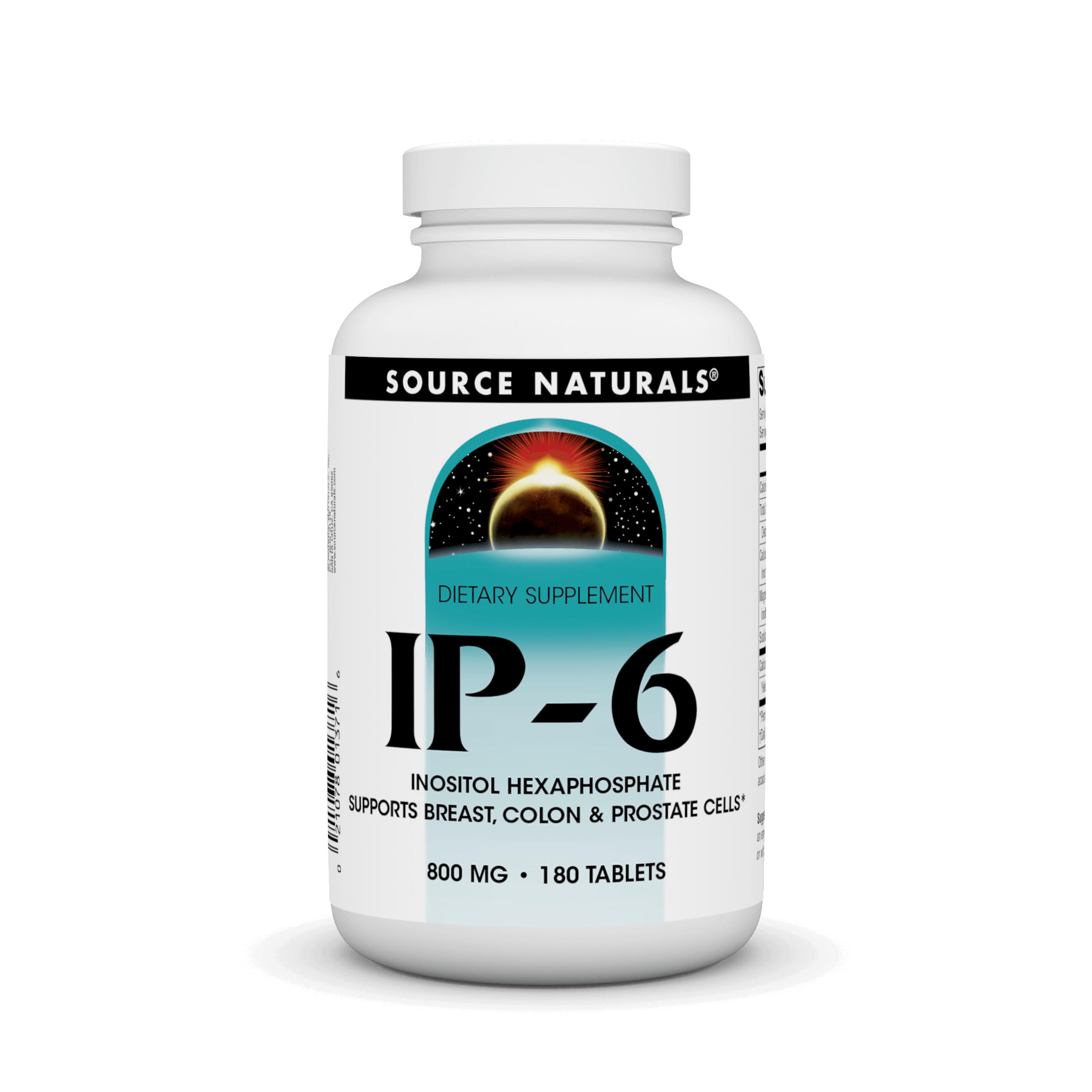 Source Naturals IP-6 tablet bottle front view, vegetarian-friendly supplement.