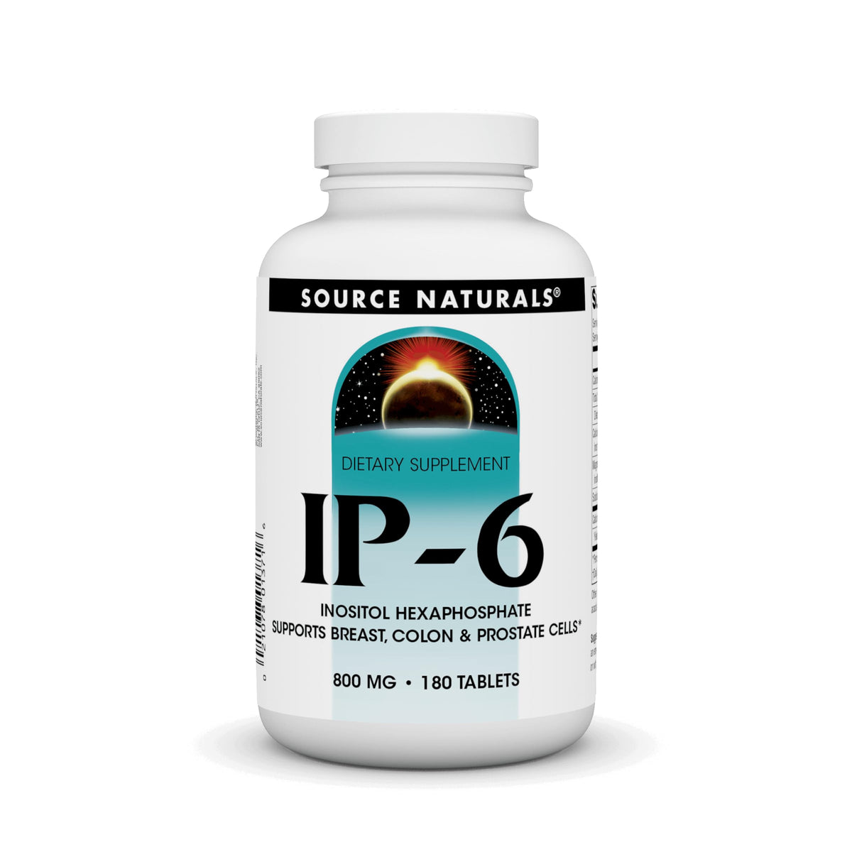 Source Naturals IP-6 tablet bottle front view, vegetarian-friendly supplement.
