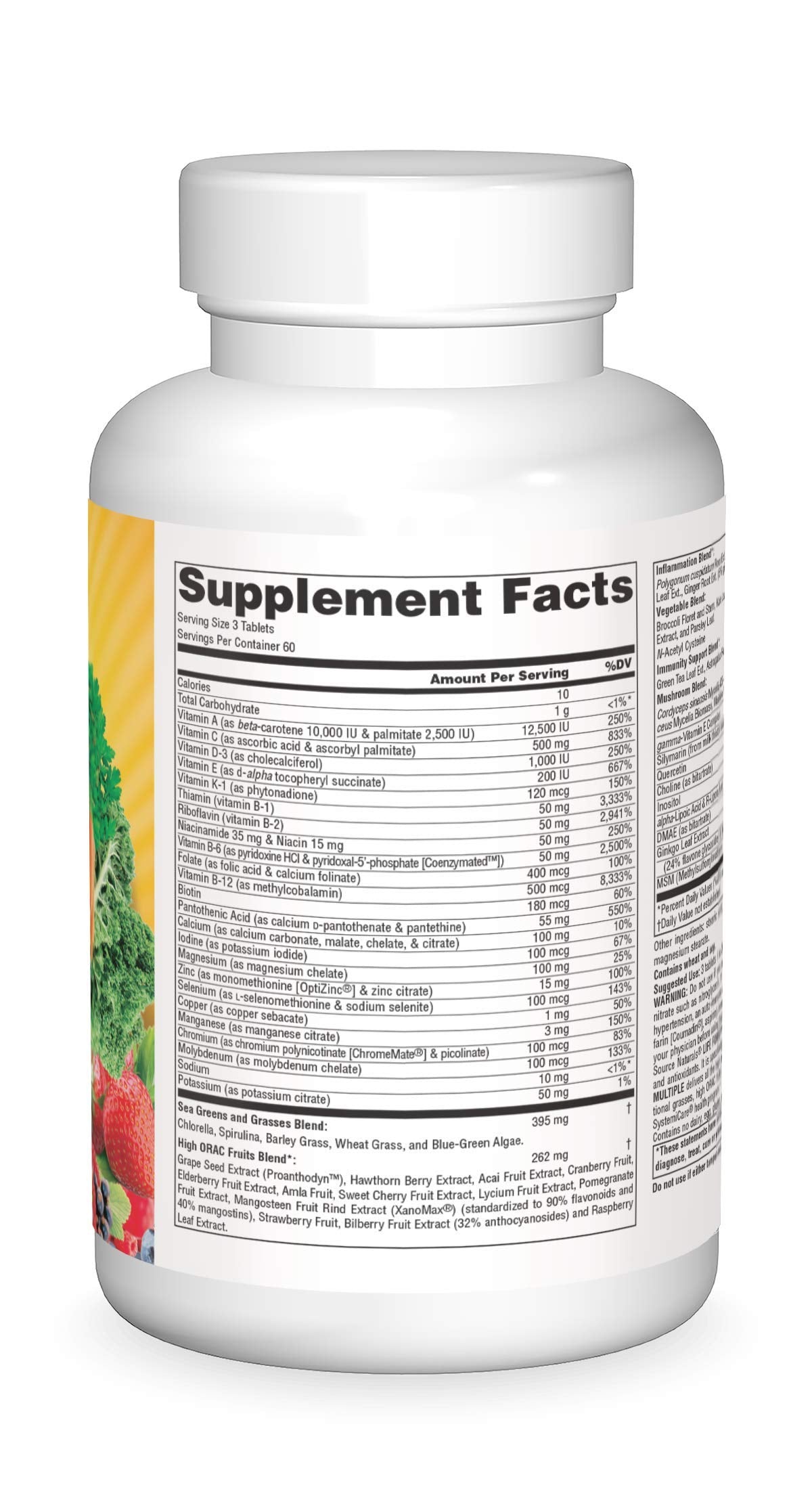 Life Force Green label shows antioxidants and the superfoods blend.